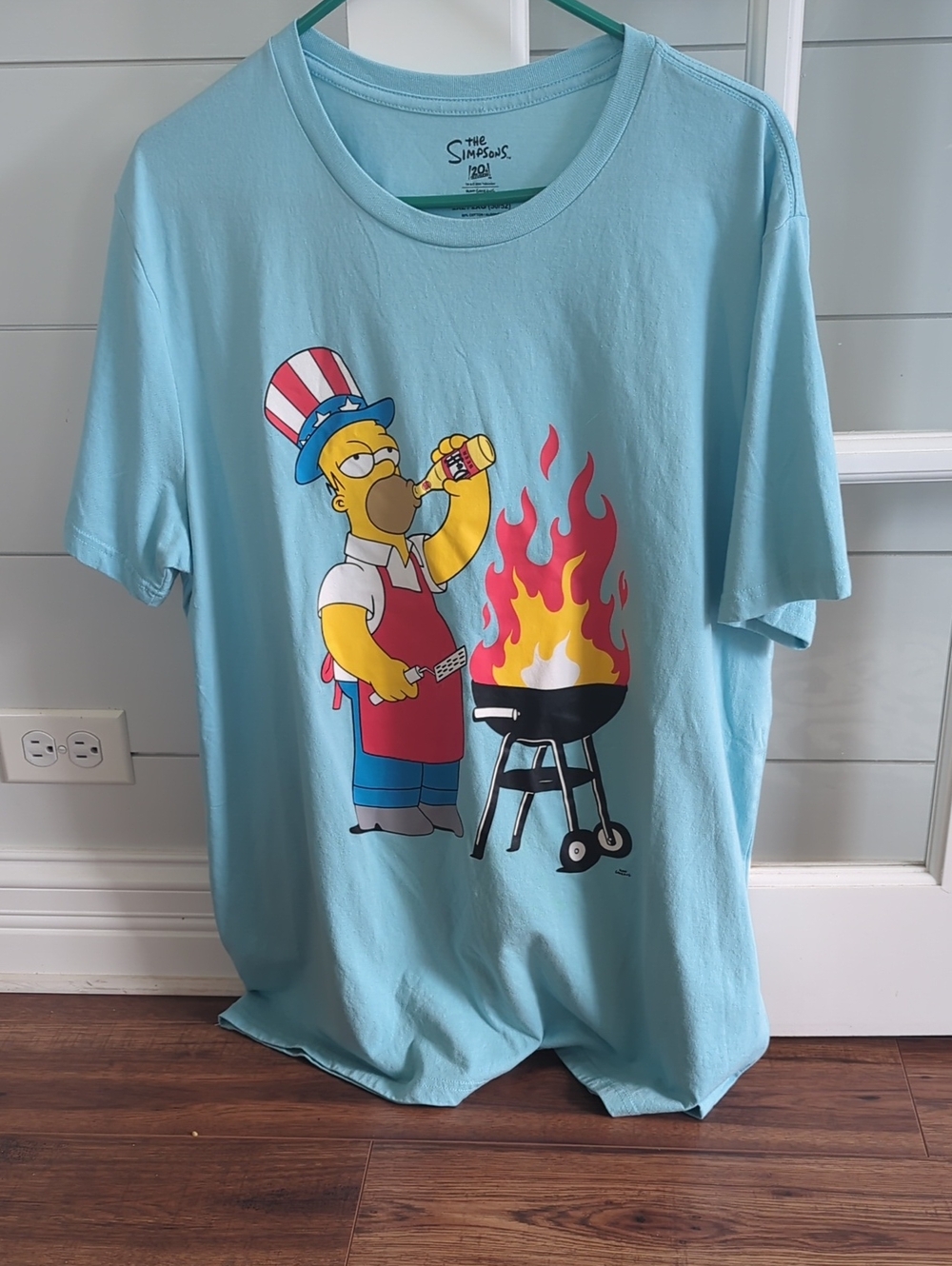Homer BBQ Graphic Tee - Light Blue Men’s Shirt
